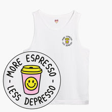 Load image into Gallery viewer, More Espresso Less Depresso Tank Top (Unisex)-Printed Clothing, Printed Tank, 03980-Sassy Spud