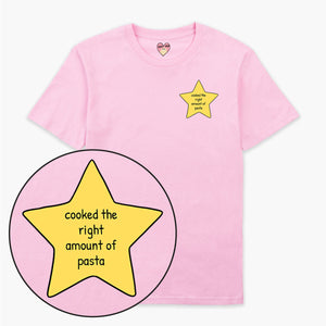 Pasta Gold Star T-Shirt (Unisex)-Printed Clothing, Printed T Shirt, EP01-Sassy Spud