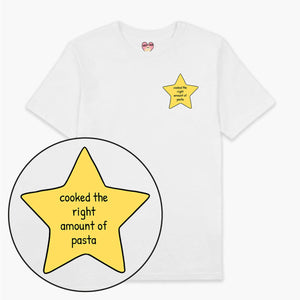 Pasta Gold Star T-Shirt (Unisex)-Printed Clothing, Printed T Shirt, EP01-Sassy Spud