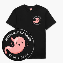 Laden Sie das Bild in den Galerie-Viewer, Personally Victimised By My Stomach T-Shirt (Unisex)-Printed Clothing, Printed T Shirt, EP01-Sassy Spud