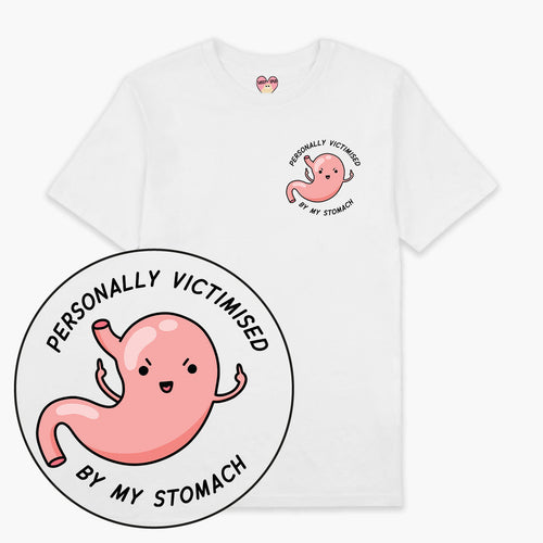 Personally Victimised By My Stomach T-Shirt (Unisex)-Printed Clothing, Printed T Shirt, EP01-Sassy Spud