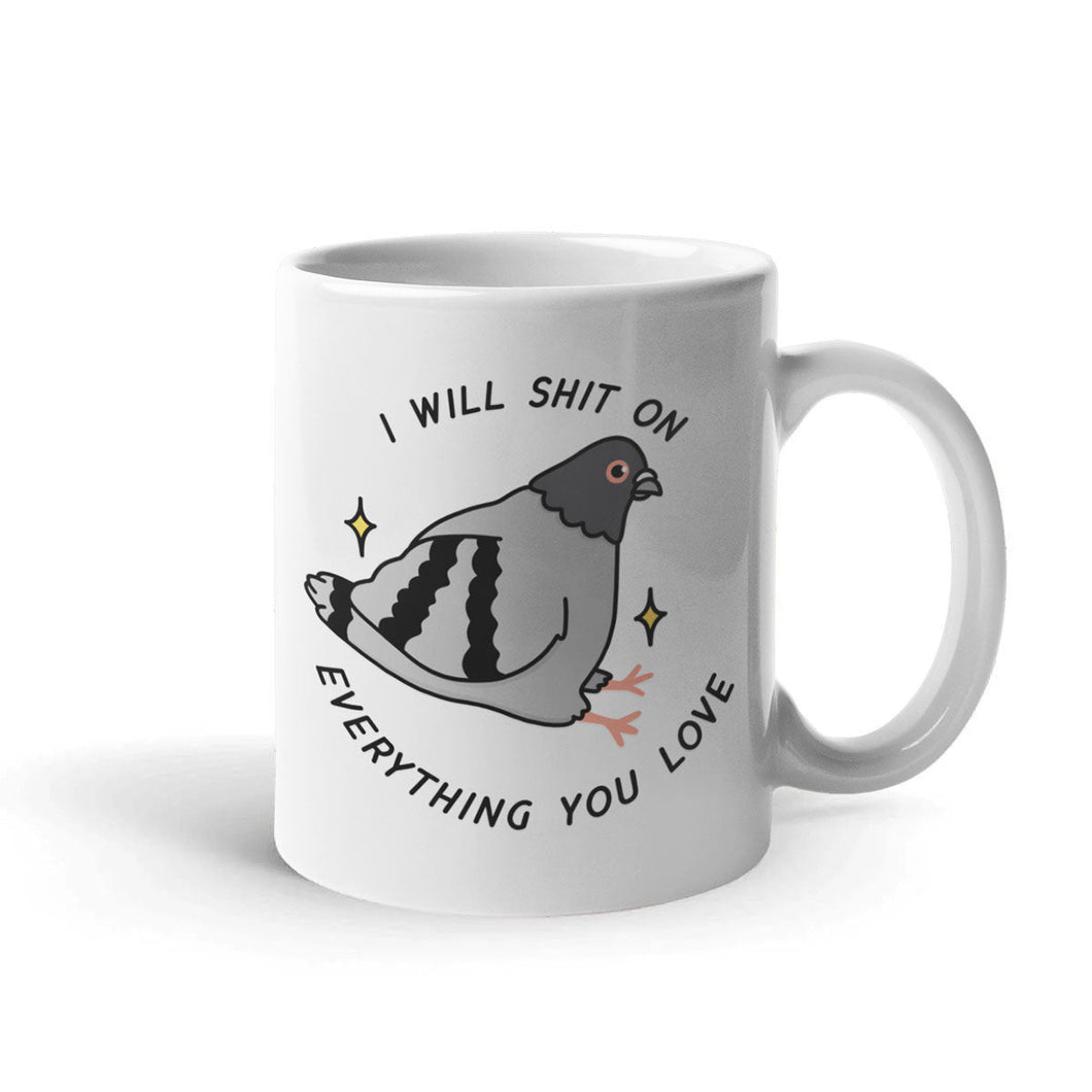 Pigeon Poo Coffee Mug-Funny Gift, Funny Coffee Mug, 11oz White Ceramic-Sassy Spud