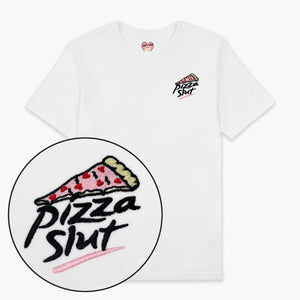 Pizza Slut Embroidered T-Shirt (Unisex)-Embroidered Clothing, Embroidered T Shirt, EP01-Sassy Spud