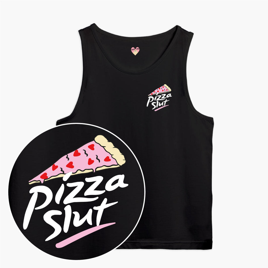 Pizza Slut Tank Top (Unisex)-Printed Clothing, Printed Tank, 03980-Sassy Spud