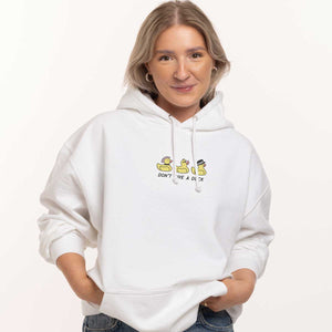 Badeendjes geborduurde hoodie (unisex)