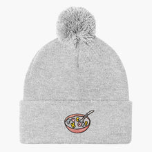 Afbeelding laden in Galerijviewer, Rude Cereal Embroidered Pom Pom Beanie-Embroidered Clothing, Embroidered Beanie, BB426-Sassy Spud