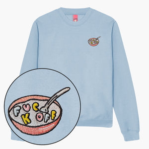 Rude Cereal Embroidered Sweatshirt (Unisex)-Embroidered Clothing, Embroidered Sweatshirt, JH030-Sassy Spud