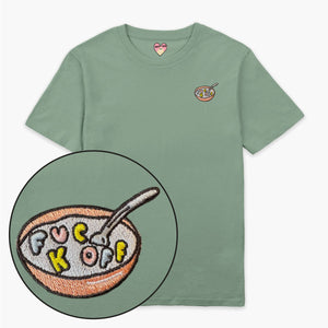 Rude Cereal Embroidered T-Shirt (Unisex)-Embroidered Clothing, Embroidered T Shirt, EP01-Sassy Spud