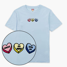 Load image into Gallery viewer, Rude Love Hearts Embroidered T-Shirt (Unisex)-Embroidered Clothing, Embroidered T Shirt, EP01-Sassy Spud