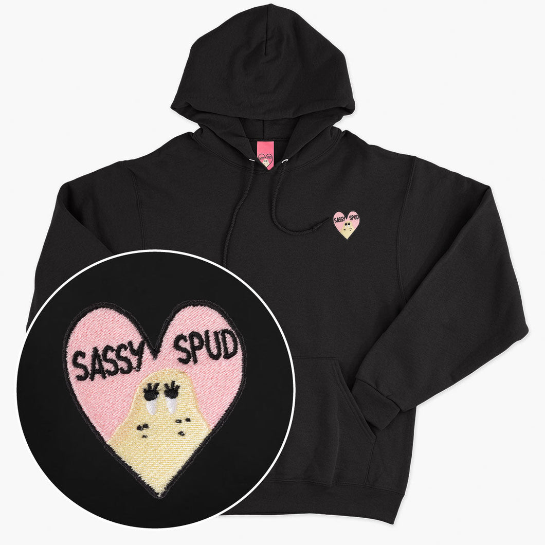 Sassy Spud Embroidered Hoodie (Unisex)-Embroidered Clothing, Embroidered Hoodie, JH001-Sassy Spud