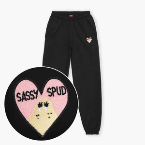 Sassy Spud Embroidered Joggers (Unisex)-Embroidered Clothing, Embroidered Joggers, JH072-Sassy Spud