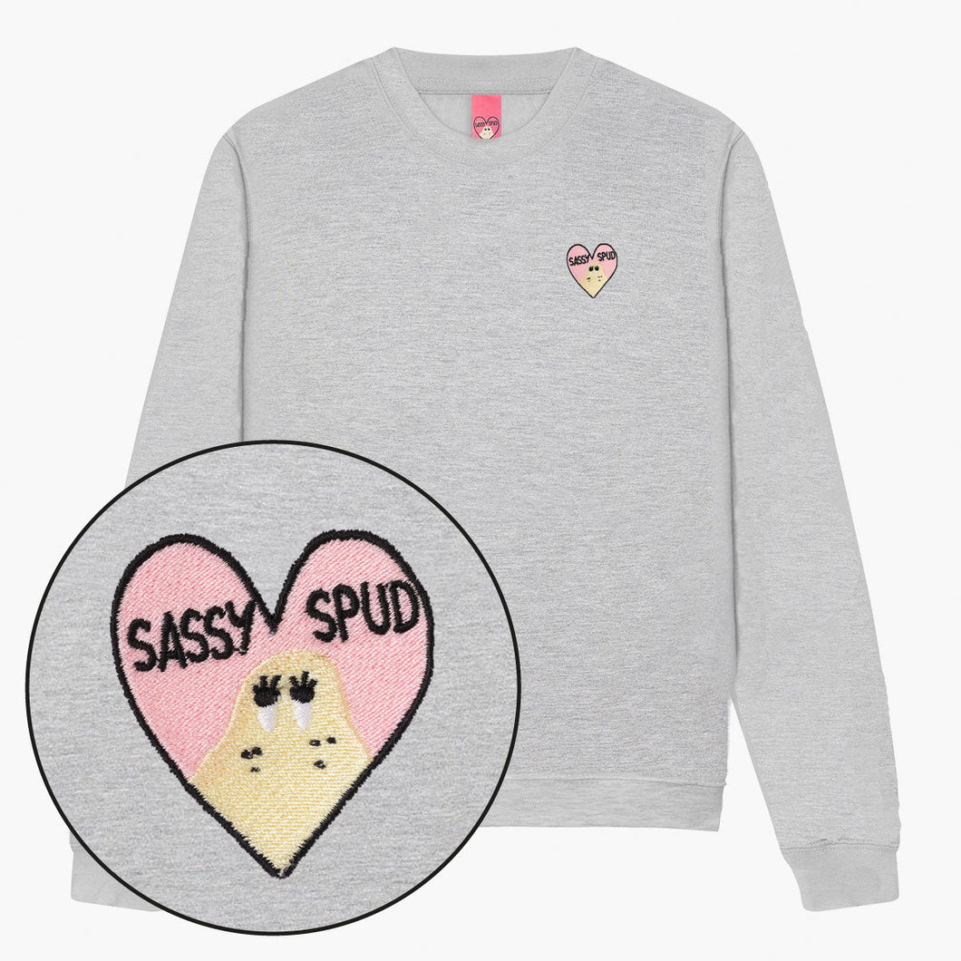 Sassy Spud Embroidered Sweatshirt (Unisex)-Embroidered Clothing, Embroidered Sweatshirt, JH030-Sassy Spud