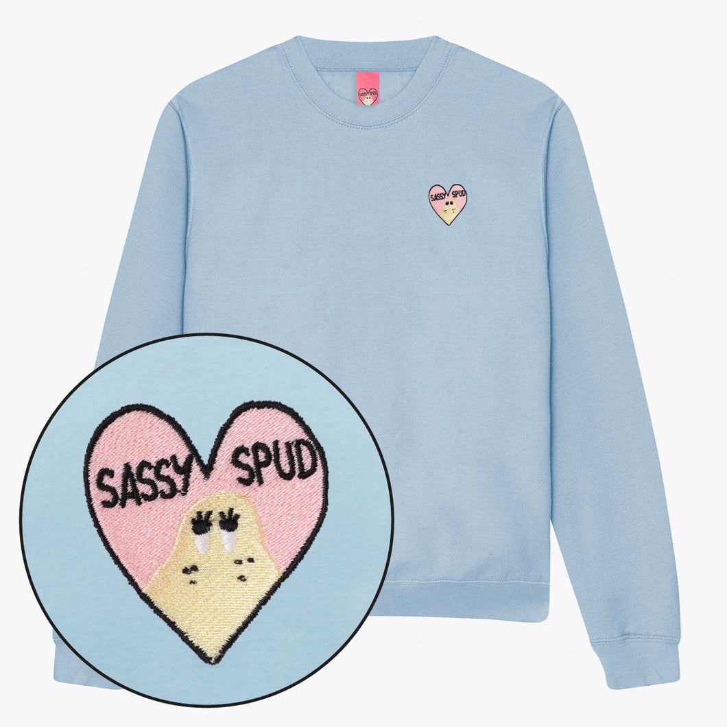 Sassy Spud Embroidered Sweatshirt (Unisex)-Embroidered Clothing, Embroidered Sweatshirt, JH030-Sassy Spud