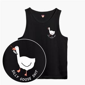 Silly Goose Sh*t Tank Top (Unisex)-Printed Clothing, Printed Tank, 03980-Sassy Spud