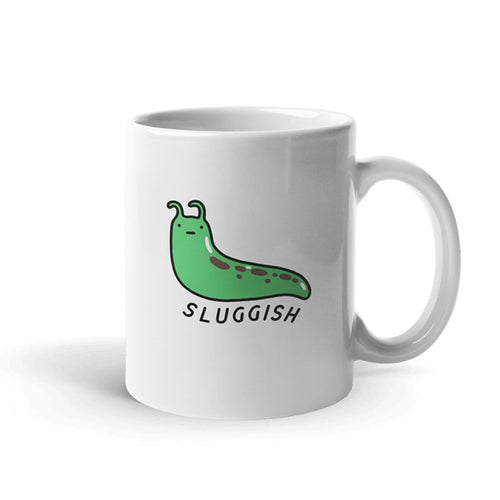 Sluggish Coffee Mug-Funny Gift, Funny Coffee Mug, 11oz White Ceramic-Sassy Spud