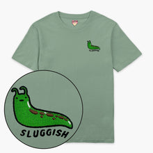 Laden Sie das Bild in den Galerie-Viewer, Sluggish Embroidered T-Shirt (Unisex)-Embroidered Clothing, Embroidered T Shirt, EP01-Sassy Spud