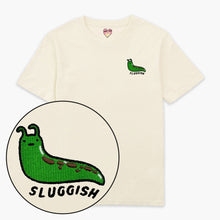 Afbeelding laden in Galerijviewer, Sluggish Embroidered T-Shirt (Unisex)-Embroidered Clothing, Embroidered T Shirt, EP01-Sassy Spud