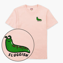 Afbeelding laden in Galerijviewer, Sluggish Embroidered T-Shirt (Unisex)-Embroidered Clothing, Embroidered T Shirt, EP01-Sassy Spud