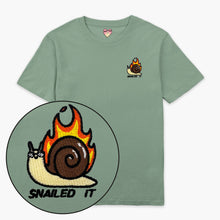 Load image into Gallery viewer, Snailed It Embroidered T-Shirt (Unisex)-Embroidered Clothing, Embroidered T Shirt, EP01-Sassy Spud