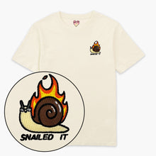 Load image into Gallery viewer, Snailed It Embroidered T-Shirt (Unisex)-Embroidered Clothing, Embroidered T Shirt, EP01-Sassy Spud