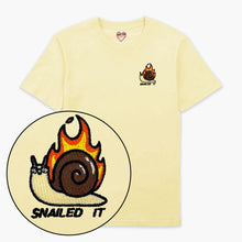 Load image into Gallery viewer, Snailed It Embroidered T-Shirt (Unisex)-Embroidered Clothing, Embroidered T Shirt, EP01-Sassy Spud