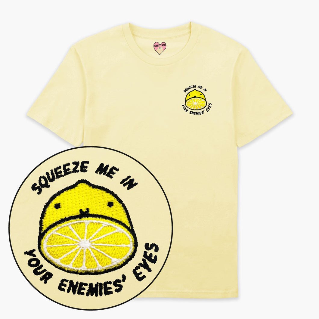 Sour Lemon Embroidered T-Shirt (Unisex)-Embroidered Clothing, Embroidered T Shirt, EP01-Sassy Spud