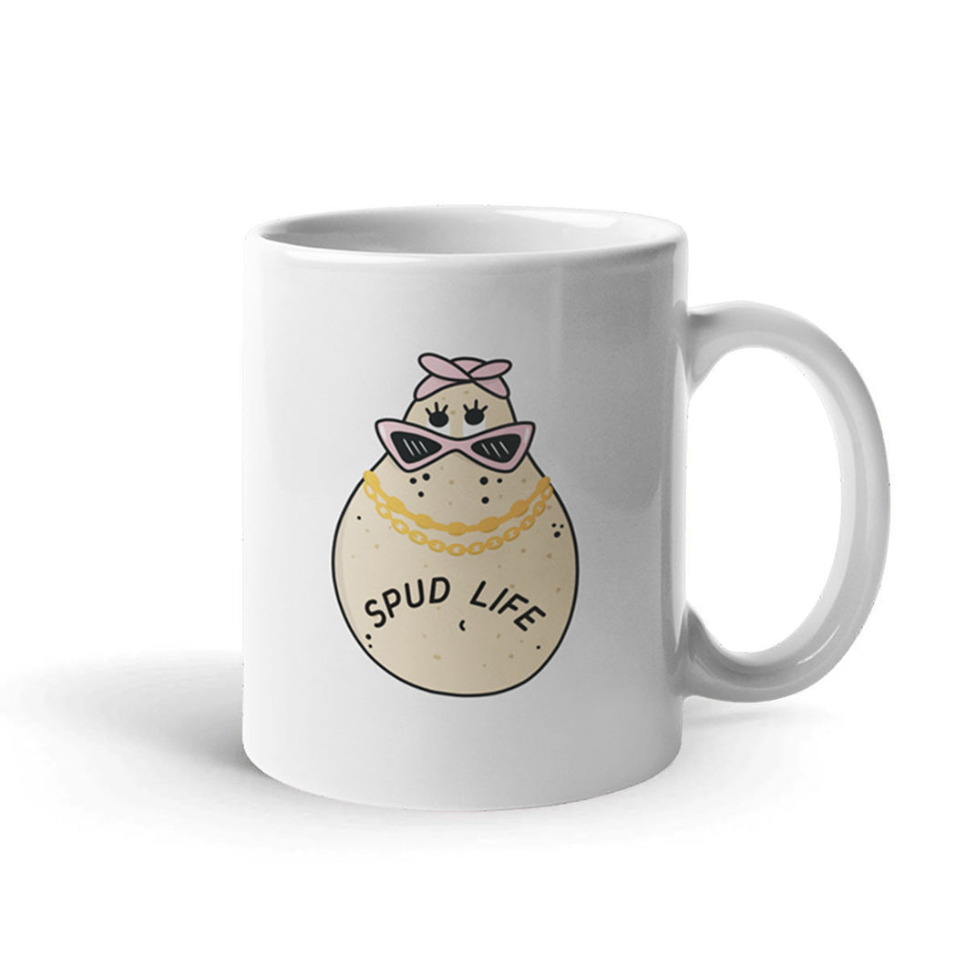 Spud Life Coffee Mug-Funny Gift, Funny Coffee Mug, 11oz White Ceramic-Sassy Spud