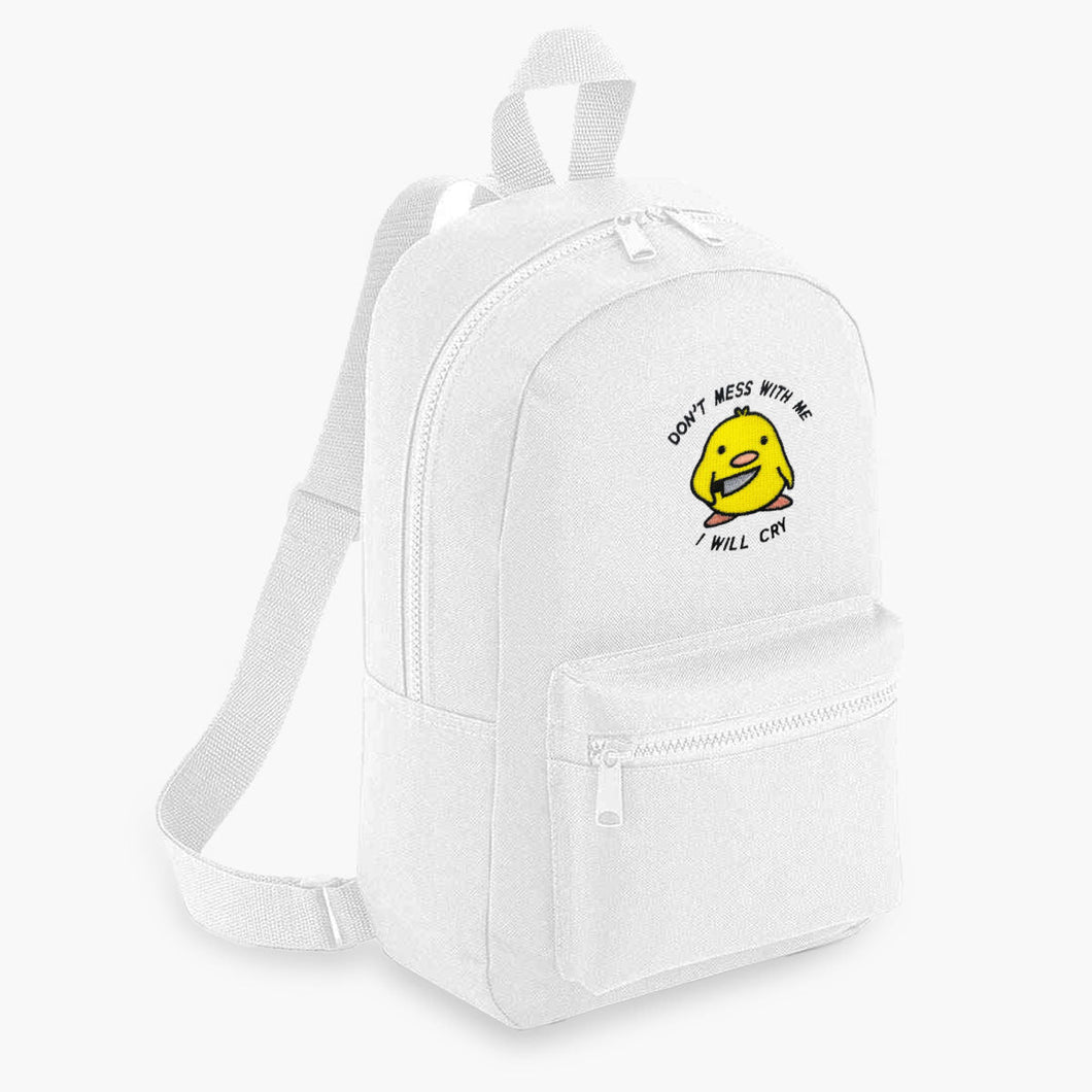 Stabby Chick Embroidered Mini Backpack-Sassy Accessories, Sassy Gifts, Sassy Mini Backpack, BG153-Sassy Spud