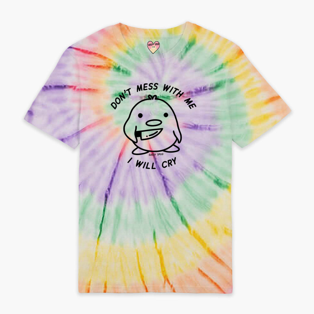 Stabby Chick Tie Dye T-shirt (Unisex)-Printed Clothing, Printed T Shirt, EP01-Sassy Spud