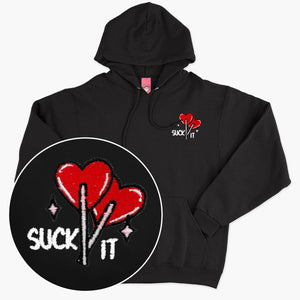 Suck It Lollipop Embroidered Hoodie (Unisex)-Embroidered Clothing, Embroidered Hoodie, JH001-Sassy Spud