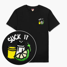 Afbeelding laden in Galerijviewer, Suck It Tequila Embroidered T-Shirt (Unisex)-Embroidered Clothing, Embroidered T Shirt, EP01-Sassy Spud