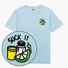 Load image into Gallery viewer, Suck It Tequila Embroidered T-Shirt (Unisex)-Embroidered Clothing, Embroidered T Shirt, EP01-Sassy Spud