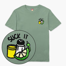 Laden Sie das Bild in den Galerie-Viewer, Suck It Tequila Embroidered T-Shirt (Unisex)-Embroidered Clothing, Embroidered T Shirt, EP01-Sassy Spud