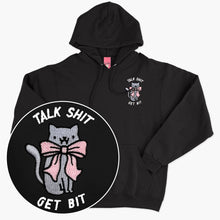 Load image into Gallery viewer, Talk Sh*t Get Bit Embroidered Hoodie (Unisex)-Embroidered Clothing, Embroidered Hoodie, JH001-Sassy Spud