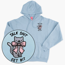 Load image into Gallery viewer, Talk Sh*t Get Bit Embroidered Hoodie (Unisex)-Embroidered Clothing, Embroidered Hoodie, JH001-Sassy Spud