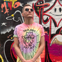 Afbeelding laden in Galerijviewer, Talk Sh*t Get Bit Tie Dye T-shirt (Unisex)-Printed Clothing, Printed T Shirt, EP01-Sassy Spud