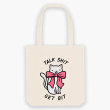 Laden Sie das Bild in den Galerie-Viewer, Talk Sh*t Get Bit Tote Bag-Sassy Accessories, Sassy Gifts, Sassy Tote Bag, STAU760-Sassy Spud