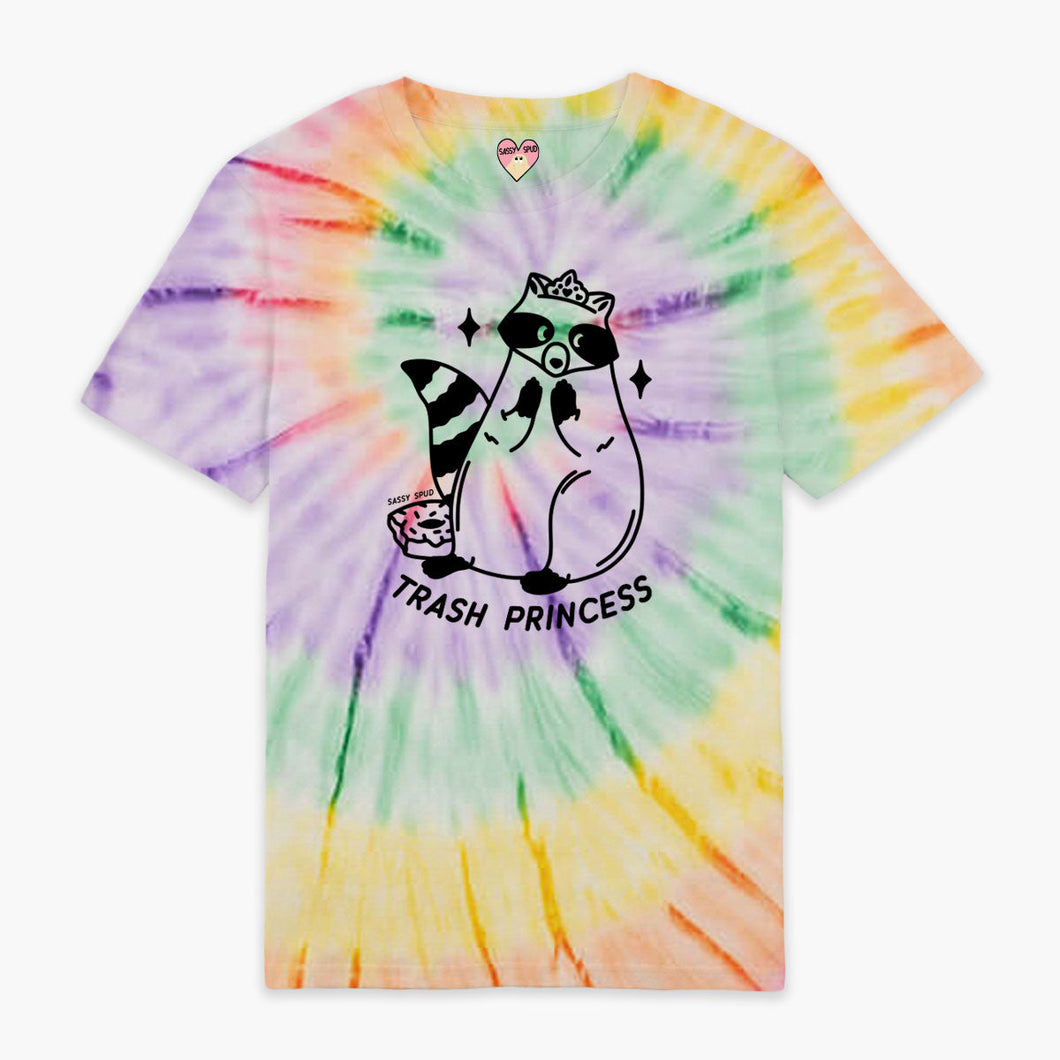 Trash Princess Tie Dye T-shirt (Unisex)-Printed Clothing, Printed T Shirt, EP01-Sassy Spud