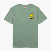 Afbeelding laden in Galerijviewer, Yellow Worm On A String Embroidered T-Shirt (Unisex)-Embroidered Clothing, Embroidered T Shirt, EP01-Sassy Spud